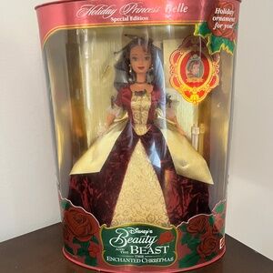 .✨ Disney 1997 Holiday Princess Belle Beauty and The Beast Enchanted Christmas ✨